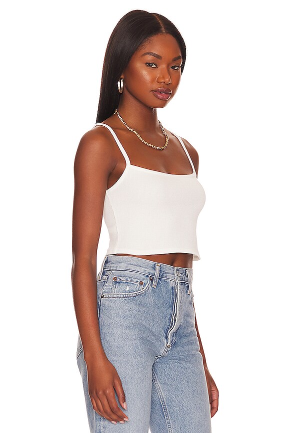 view 2 of 4 Green Anabel Tank Top in White