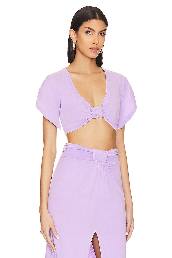 view 2 of 4 Green Thea Top in Orchid Lilac