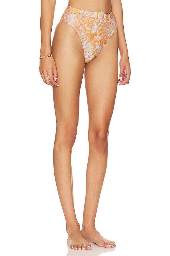 view 2 of 4 Nori High Waist Bottom in Orange Retro Paisley