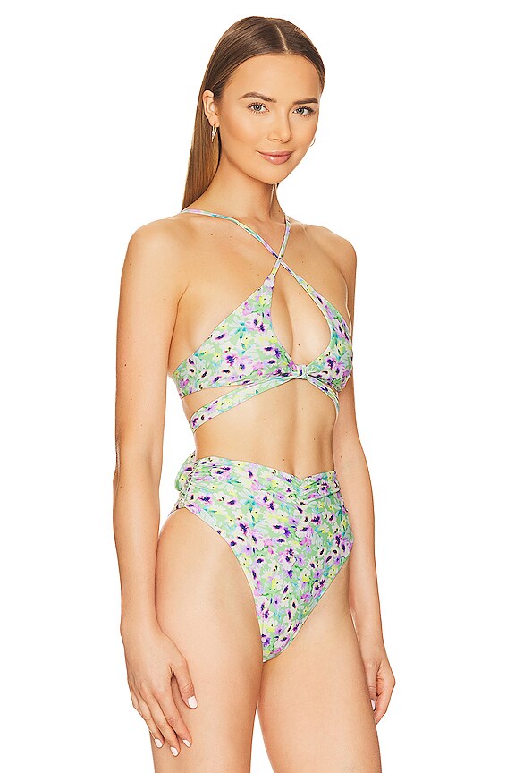 view 2 of 4 Sadako Top in Green Floral