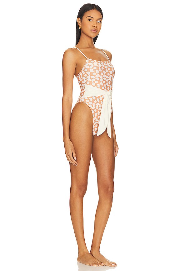 view 2 of 3 СЛИТНЫЙ КУПАЛЬНИК SHILOH in Mocha Geo Floral