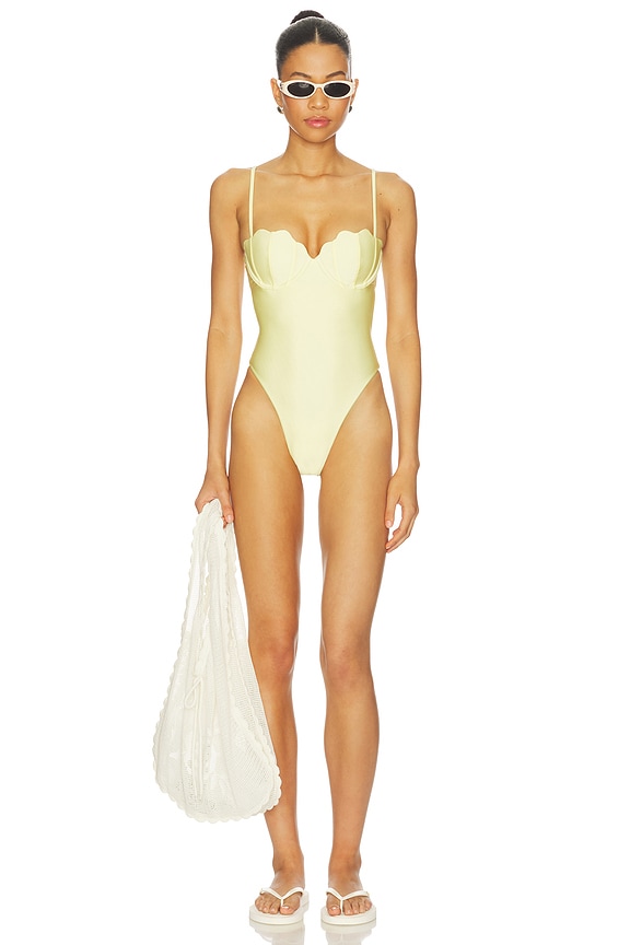 view 1 of 3 MAILLOT DE BAIN 1 PIÈCE EMELINE in Butter Yellow