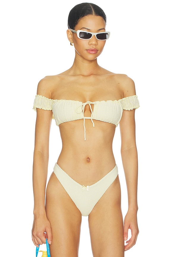 view 1 of 6 Huntington Top in Yellow Gingham