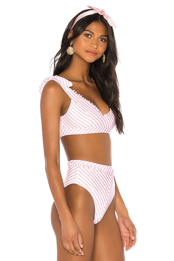 view 2 of 4 HAUT DE MAILLOT DE BAIN EM in Pink & White Stripe