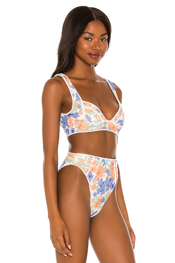 view 2 of 4 Bethany Top in Periwinkle Floral