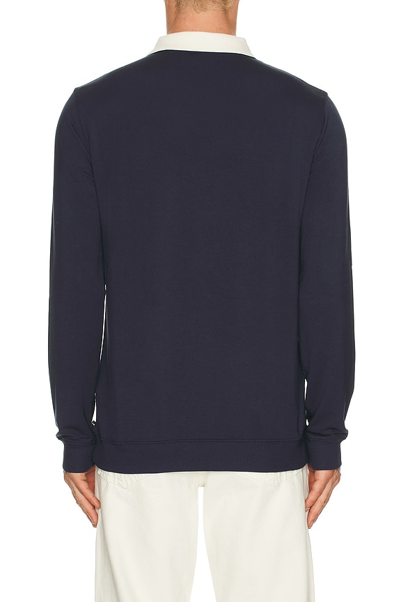 view 2 of 5 POLO MANCHES LONGUES AMENITIES COLLAR in Total Eclipse