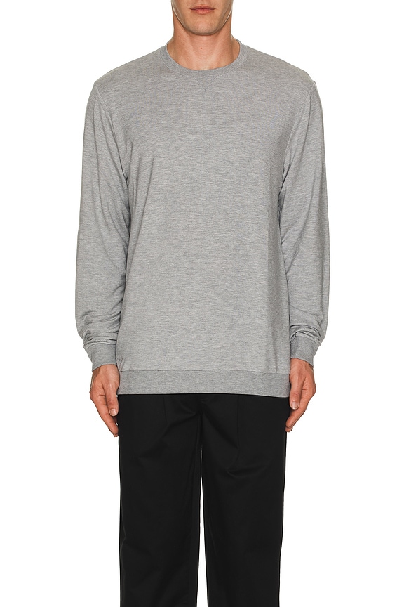 view 3 of 3 Amenities Crew Sweatshirt in Heather Light Grey