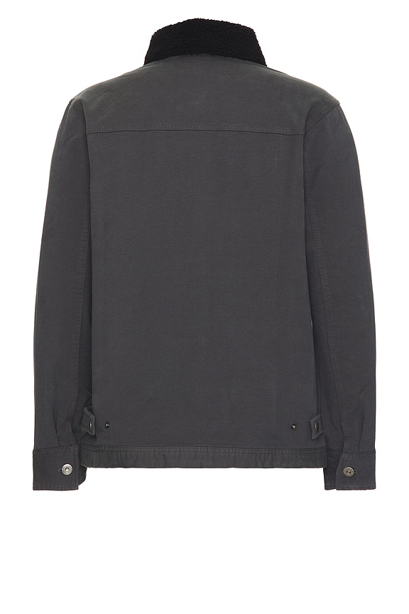 view 2 of 4 Cloud Denim Sherpa Jacket in Grey Pinstripe
