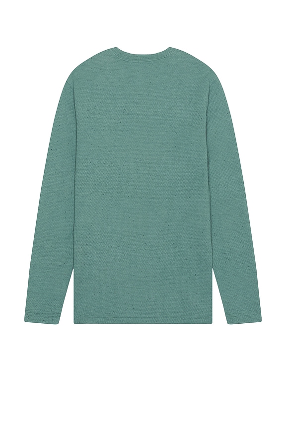 view 2 of 3 Cloud Waffle Crew Long Sleeve Tee in Silver Pine