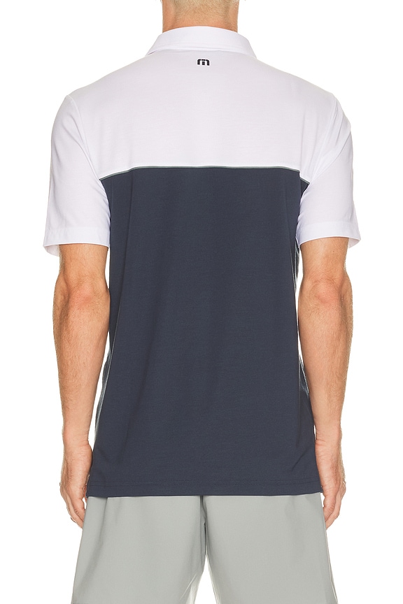 view 2 of 4 Travis Mathew Featherweight Colorblock Polo in White