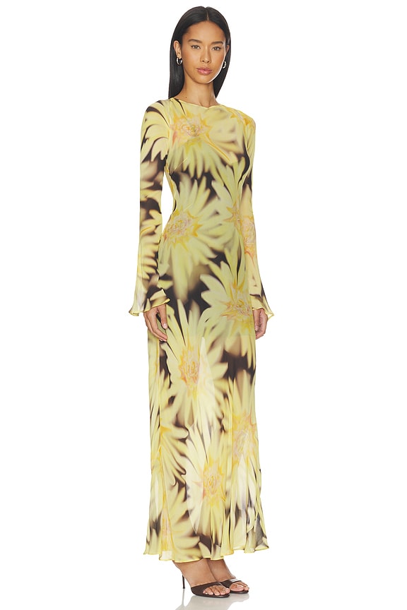 view 2 of 3 Lottie Maxi Dress in Chocolate Sunflower