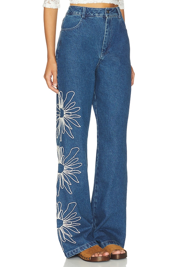view 2 of 6 Amana Denim Flare Jean in Bluestone