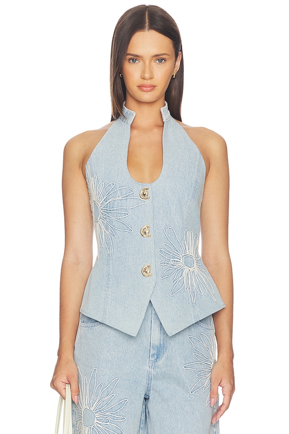 view 1 of 6 CHALECO DENIM AMANA in Denim