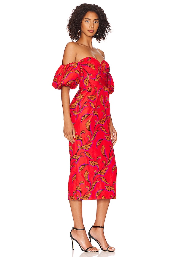 view 2 of 3 Micaela Sweetheart Dress in Red