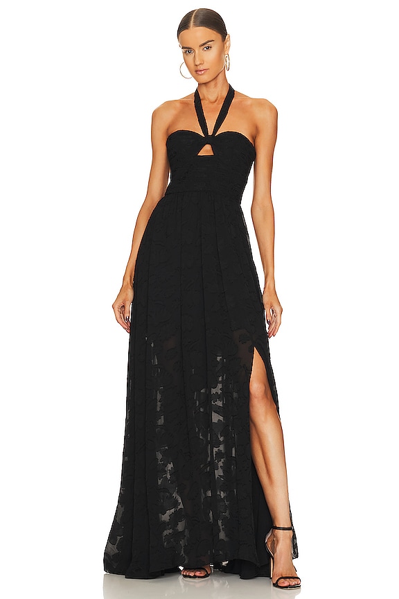 AMUR Lilyana Neck Tie Dress in Black REVOLVE — free download