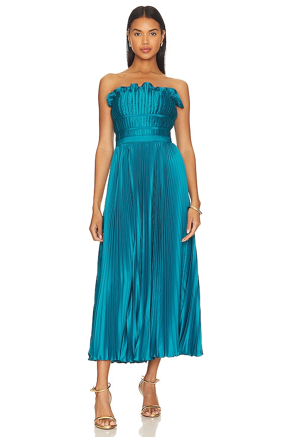 view 1 of 3 Giada Gown in Lagoon Blue