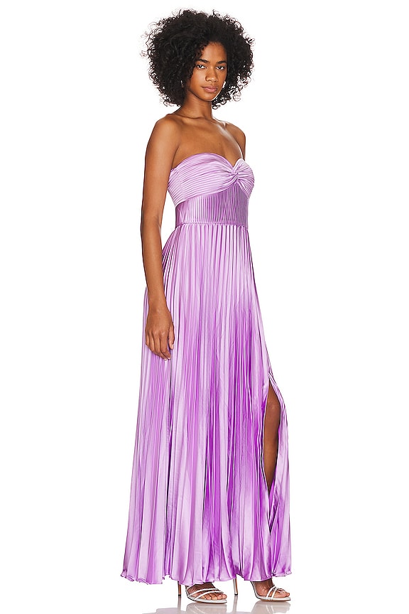 view 2 of 3 Stef Pleated Gown in Lilac Petal
