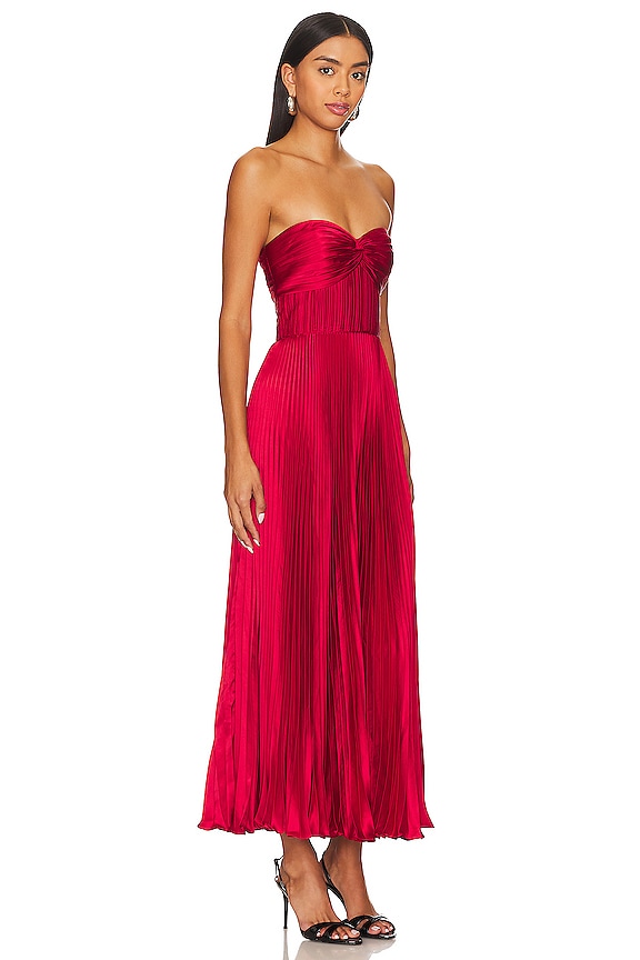 view 2 of 3 Belle Dress in Cranberry Red