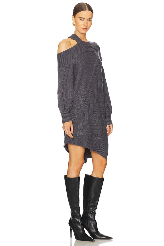 view 2 of 4 Salem Oversized Knit Dress in Charcoal Cloud