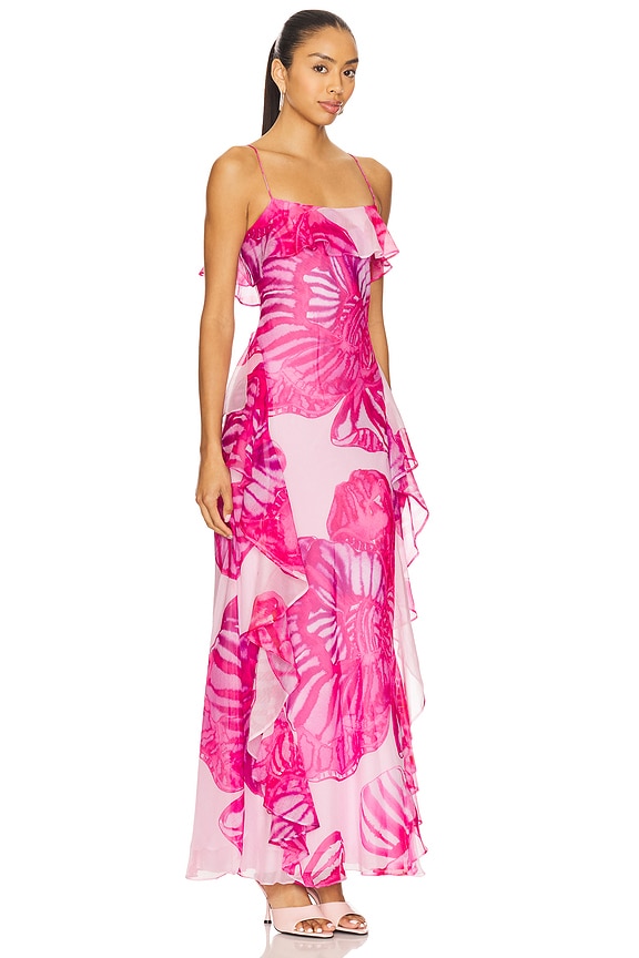 view 2 of 3 Celsey Flower Gown in Sand Verbana