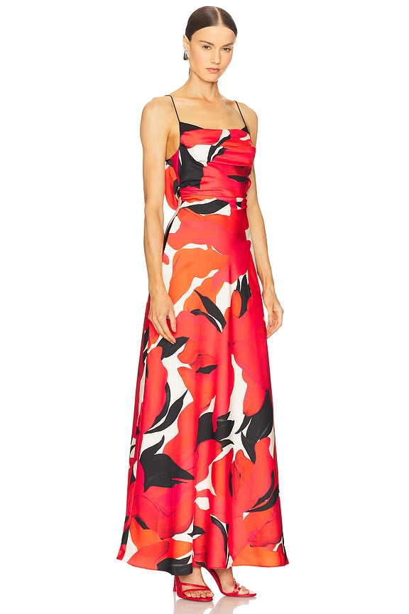 view 2 of 3 VESTIDO LARGO ALYINA in Red Bloom