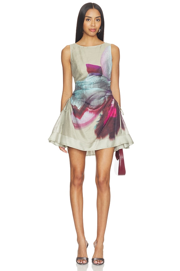 view 1 of 4 Waverlyn Ruched Mini Dress in Sage Orchid