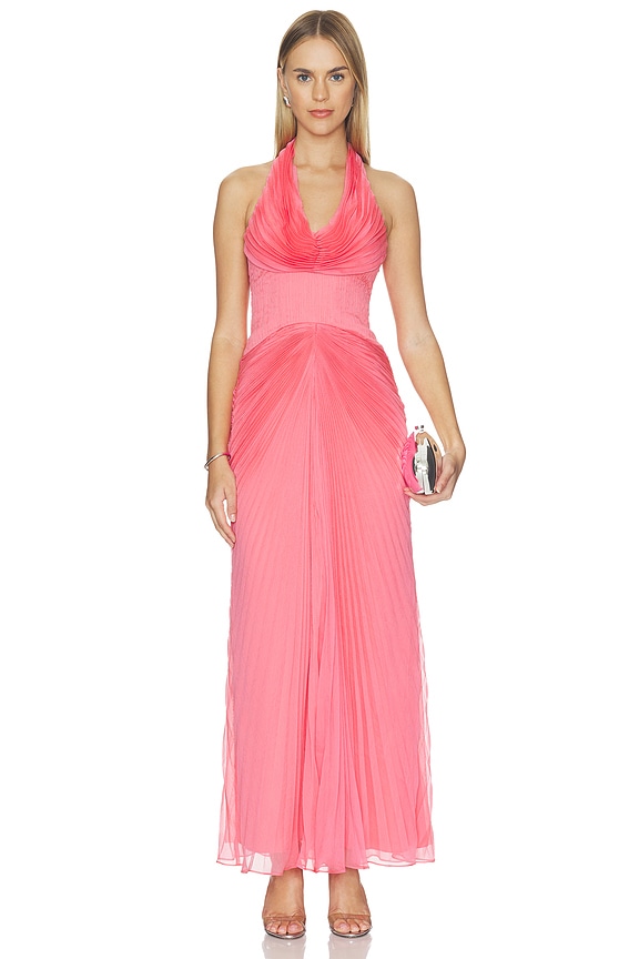 view 1 of 4 MAXIVESTIDO ENLY in Pink Anemone