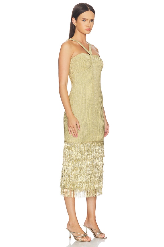 view 2 of 4 ROBE MIDI ROSALINA in Gold