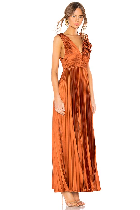 view 2 of 3 VESTIDO LARGO AVIVA in Copper