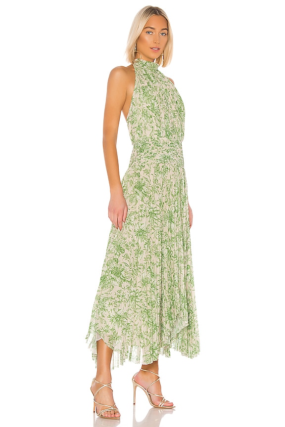 view 2 of 3 Bibi Dress in Ecru & Green