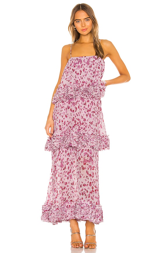 view 1 of 3 Nicola Dress in Frozen Rose Pressed Floral