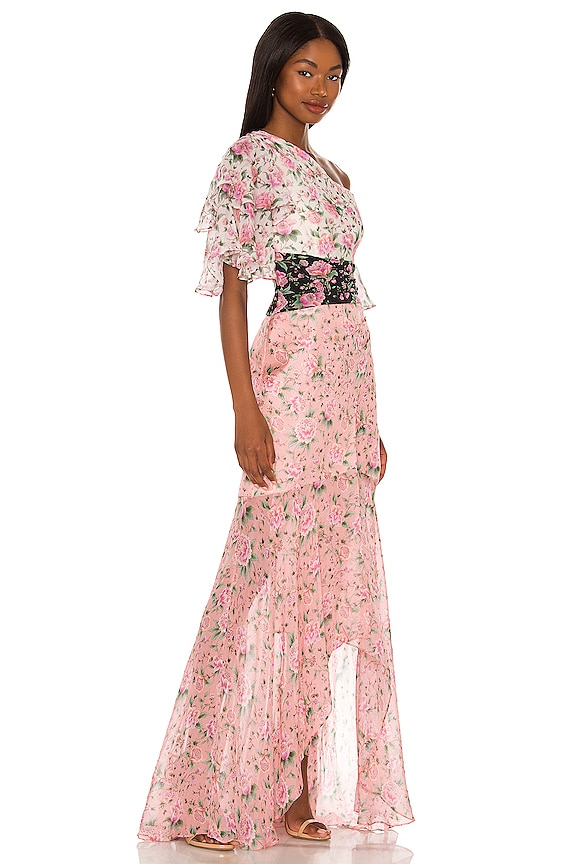 view 2 of 3 ROBE DE SOIRÉE ALISSA in Peach Amber Multi