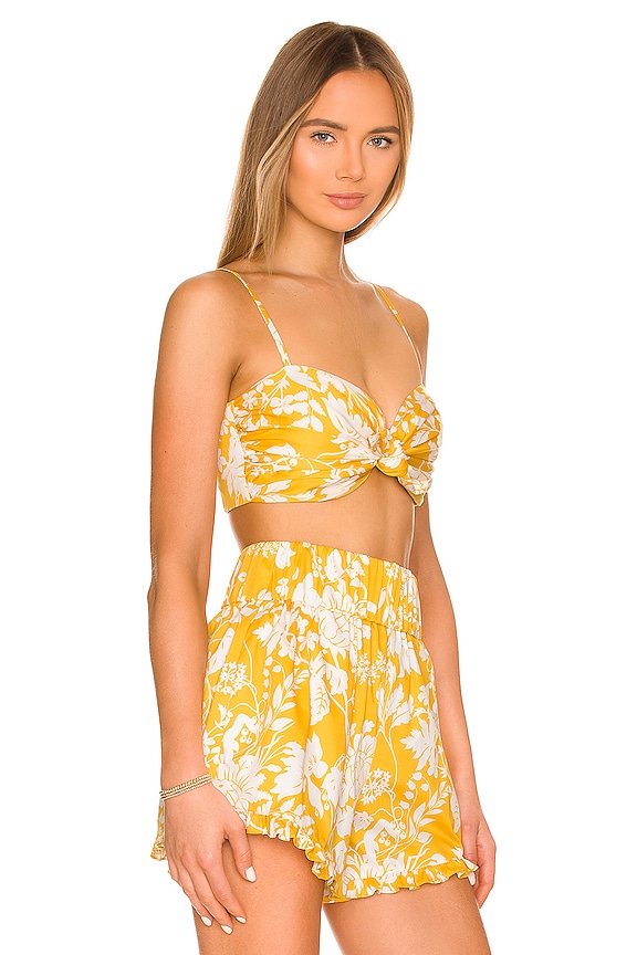 view 2 of 4 Alva Top in Tuscany Yellow Botanical