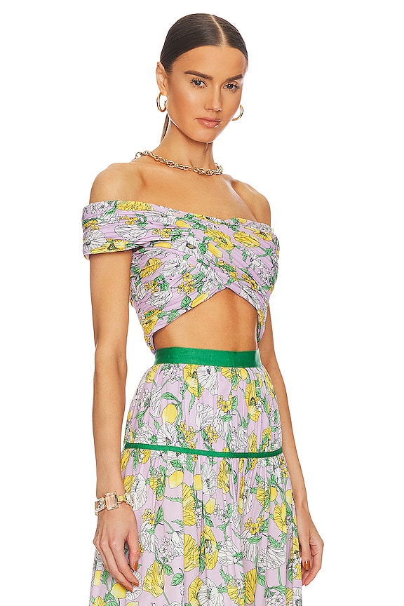 view 2 of 4 Jona Crop Top in Lilac Petal Lemon Garden