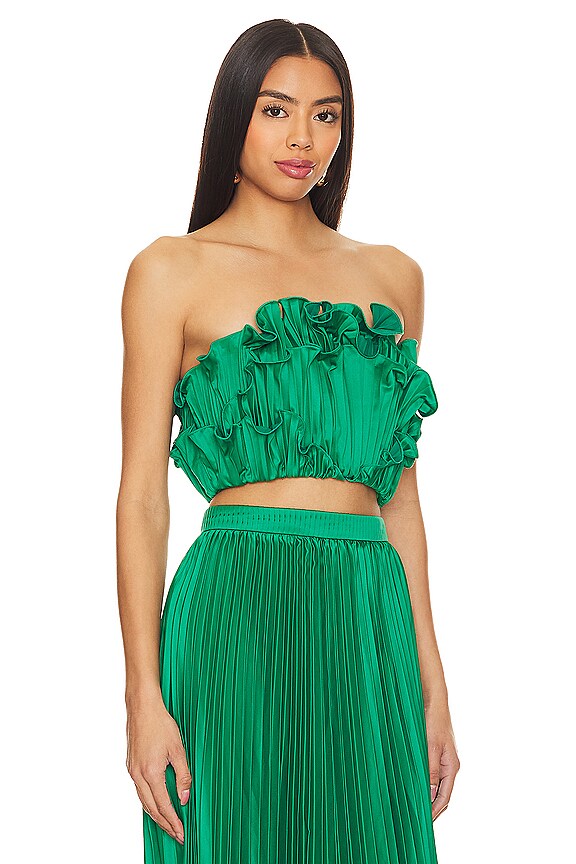 view 2 of 4 Averi Scallop Top in Frog