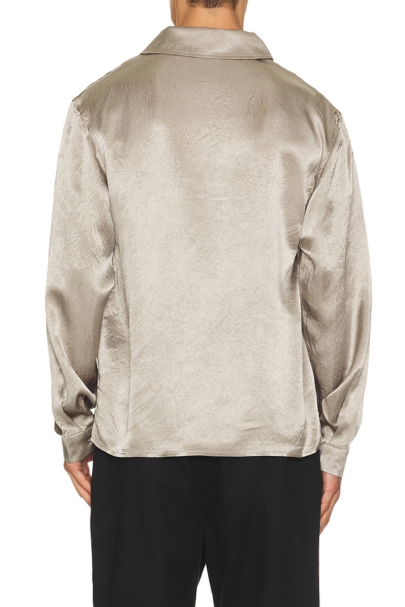 view 2 of 5 Satin Enfield Shirt in Silver Pearl