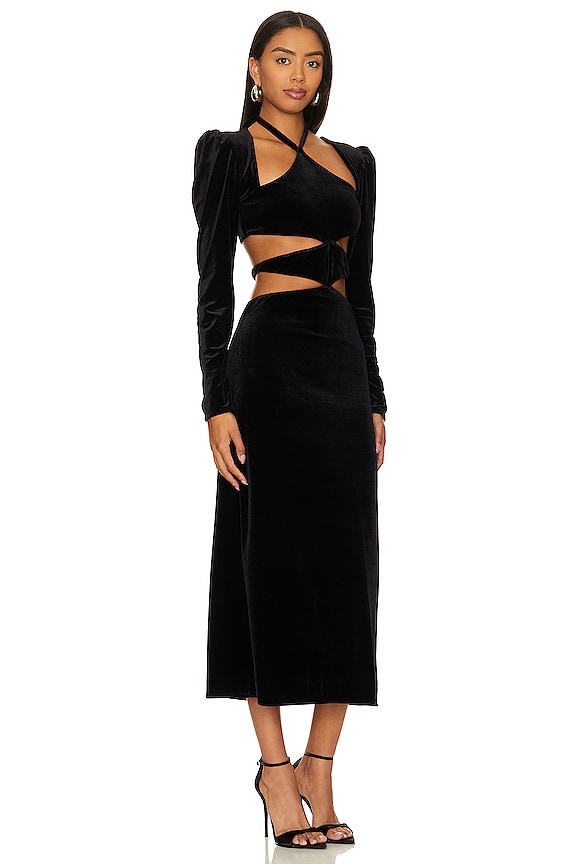 view 2 of 3 ROBE MI-LONGUE MATERIAL GIRL in Black