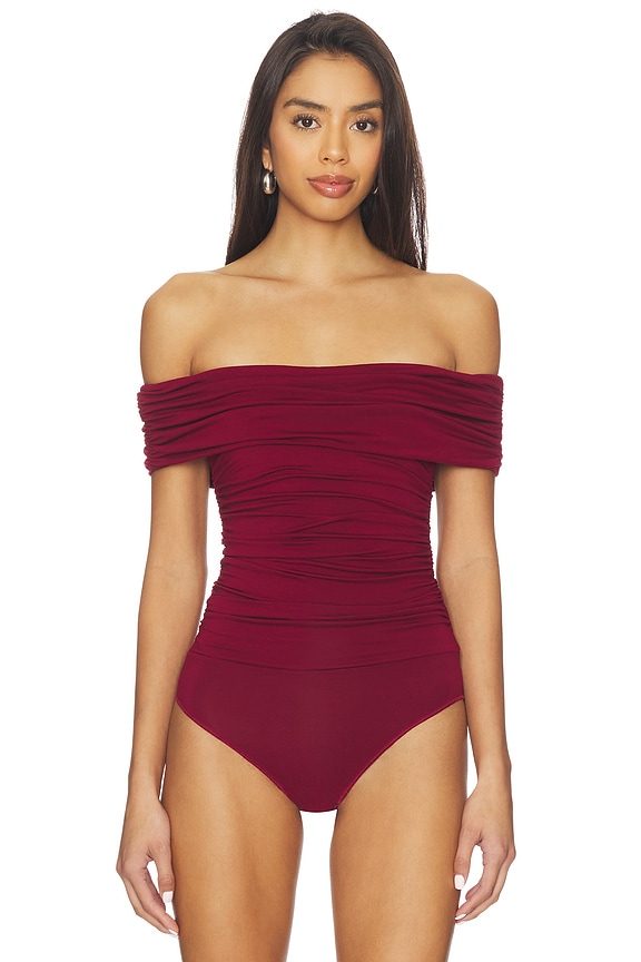 view 2 of 5 Buttercup Bodysuit in Burgundy