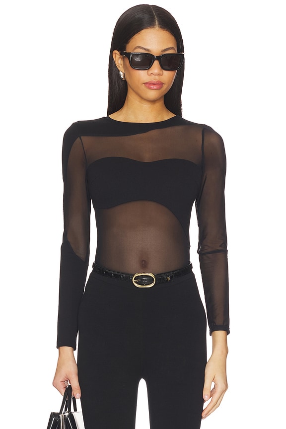 view 1 of 5 No Promises Bodysuit in Black