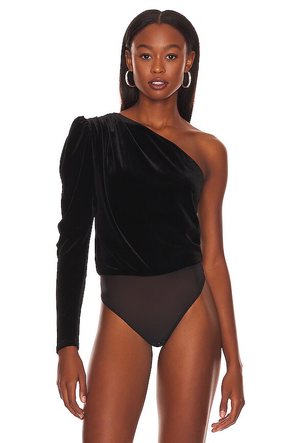 view 2 of 5 Flaneur Velvet Bodysuit in Black
