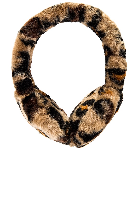 view 2 of 3 CACHE-OREILLES FAUX FUR LEOPARD PRINT EARMUFF in Leopard