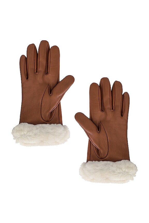 view 2 of 2 Classic Leather Shorty Tech Glove in Chestnut