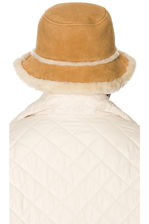 view 2 of 3 Sheepskin Bucket Hat in Chestnut