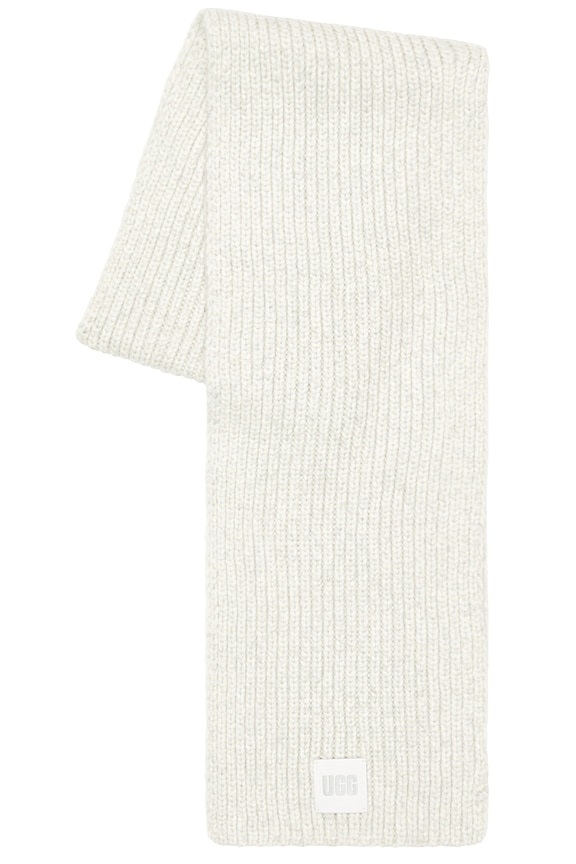 view 2 of 3 Chunky Rib Scarf in Light Grey