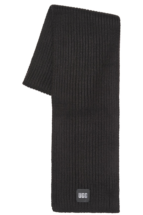 view 2 of 3 Chunky Rib Scarf in Black