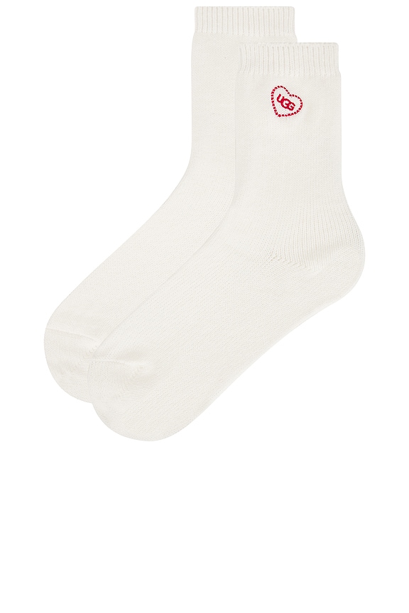 view 2 of 2 CALCETINES RIB KNIT SLOUCHY QUARTER LOVE in Nimbus