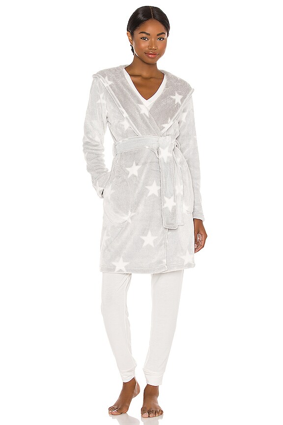 view 2 of 4 Miranda Robe in Grey & White Stars