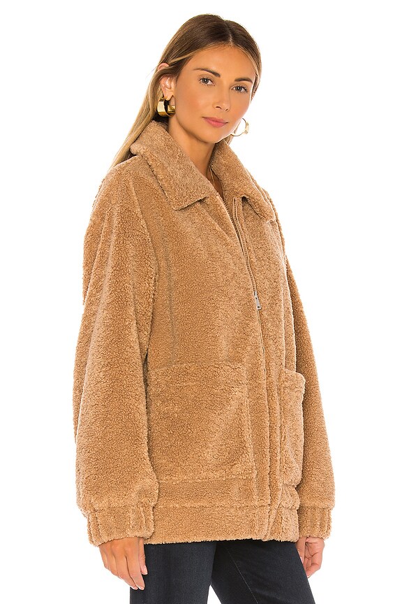 view 2 of 4 Jackeline Teddy Bear Jacket in Camel