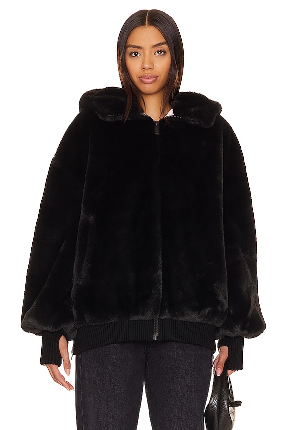 view 2 of 5 Koko Faux Fur Coat in Tar