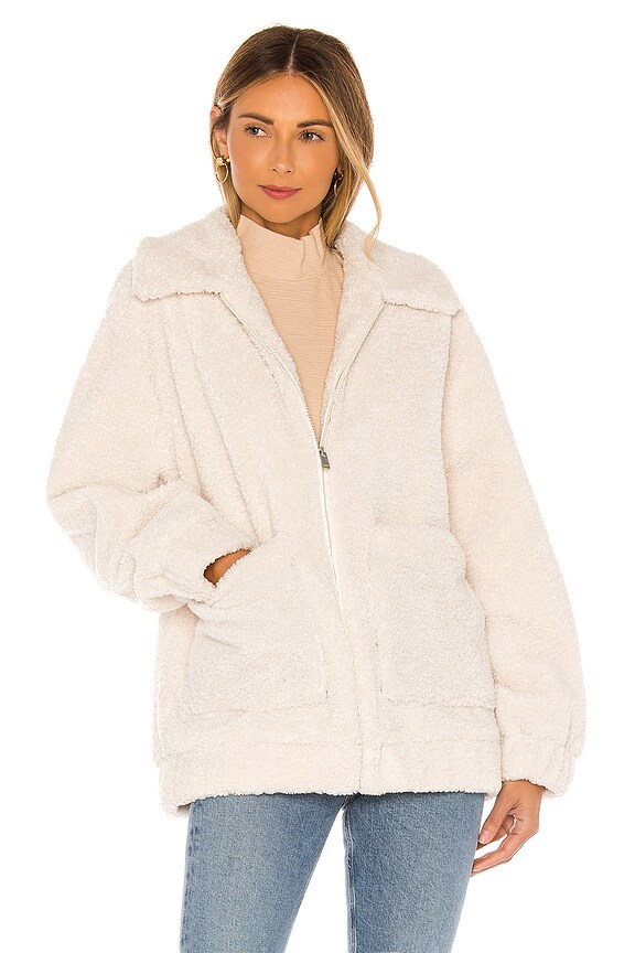 view 2 of 5 Jackeline Teddy Bear Jacket in Cream